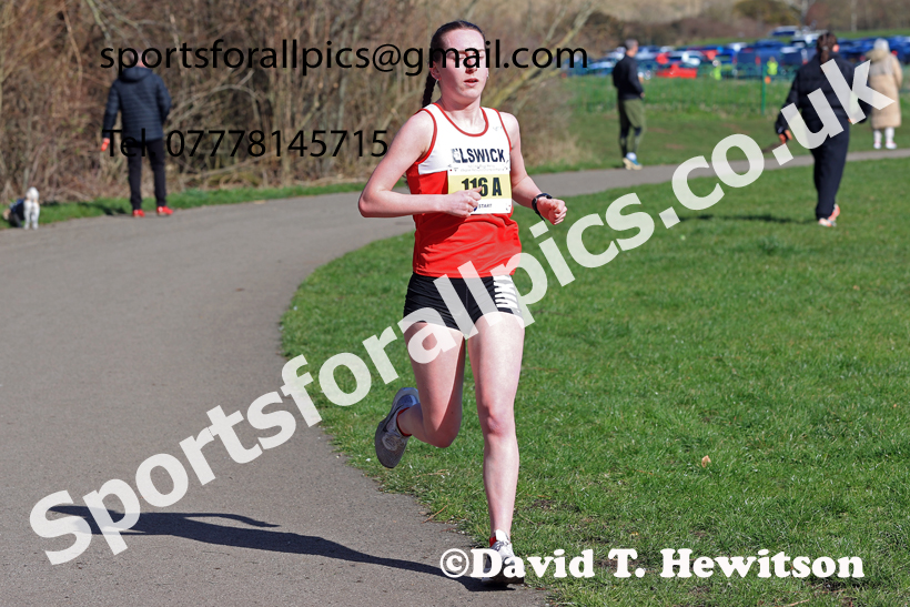 Senior Womens 2026 NECAA Royal Signals Road Relays, Hetton Lyons Country Park, Hetton le Hole. Photo: David T. Hewitson/Sports for All Pics